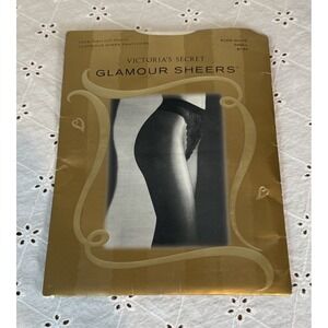 Victoria Secret Glamour Sheers LACE HIGH CUT PANTYHOSE Pure White Small